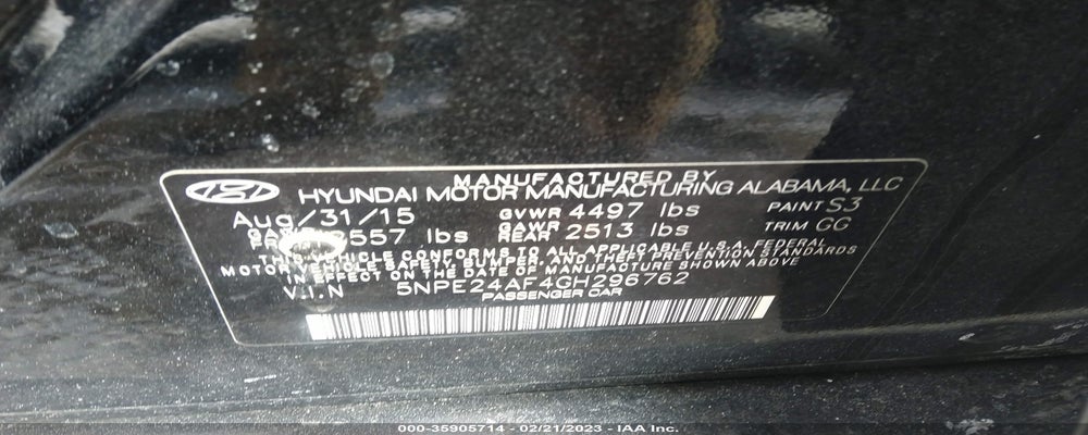 5NPE24AF4GH296762 2016 HYUNDAI SONATA photo no. 9