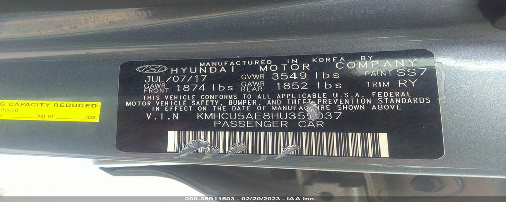 KMHCU5AE8HU355037 2017 HYUNDAI ACCENT photo no. 9