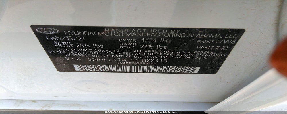 5NPEL4JA1MH122340 2021 HYUNDAI SONATA photo no. 9