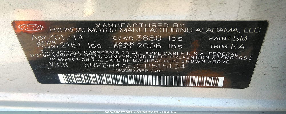 5NPDH4AE0EH515134 2014 HYUNDAI ELANTRA photo no. 9