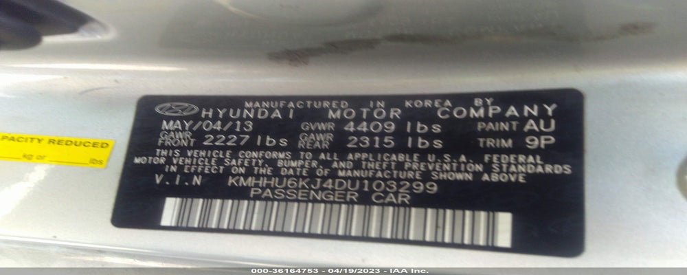 KMHHU6KJ4DU103299 2013 HYUNDAI GENESIS COUPE photo no. 9