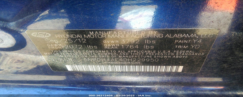 5NPDH4AE4DH229950 2013 HYUNDAI ELANTRA photo no. 9