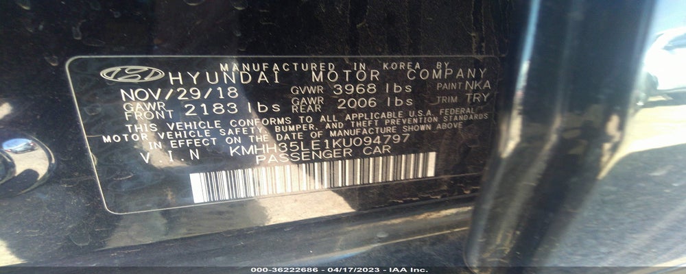 KMHH35LE1KU094797 2019 HYUNDAI ELANTRA GT photo no. 9