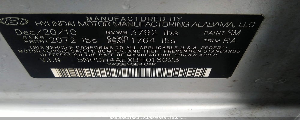 5NPDH4AEXBH018023 2011 HYUNDAI ELANTRA photo no. 9