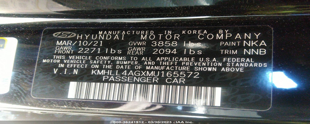 KMHLL4AGXMU165572 2021 HYUNDAI ELANTRA photo no. 9