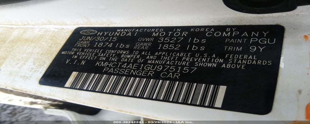 KMHCT4AE1GU975157 2016 HYUNDAI ACCENT photo no. 9