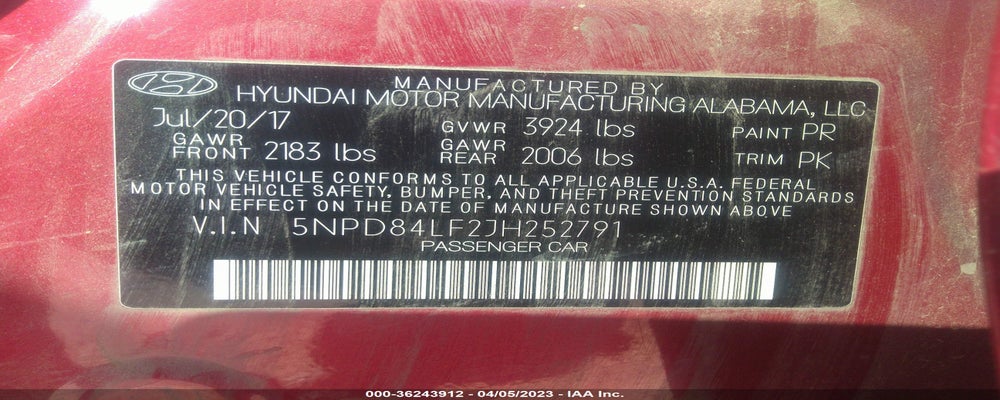 5NPD84LF2JH252791 2018 HYUNDAI ELANTRA photo no. 9