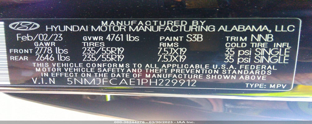 5NMJFCAE1PH229912 2023 HYUNDAI TUCSON photo no. 9