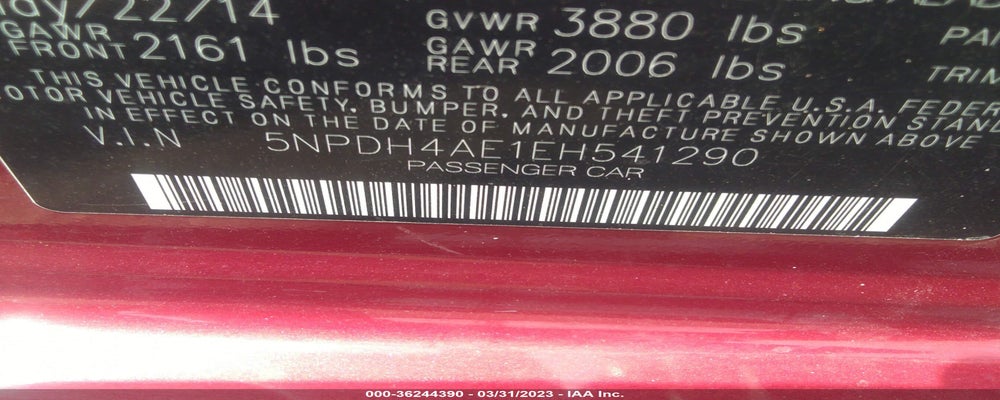 5NPDH4AE1EH541290 2014 HYUNDAI ELANTRA photo no. 9