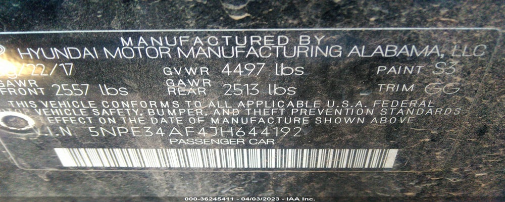 5NPE34AF4JH644192 2018 HYUNDAI SONATA photo no. 9