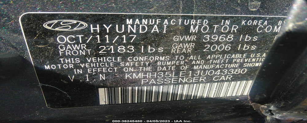 KMHH35LE1JU043380 2018 HYUNDAI ELANTRA GT photo no. 9