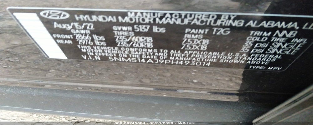 5NMS14AJ9PH493014 2023 HYUNDAI SANTA FE photo no. 9