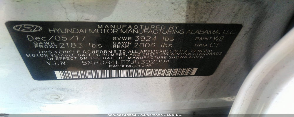 5NPD84LF7JH302004 2018 HYUNDAI ELANTRA photo no. 9