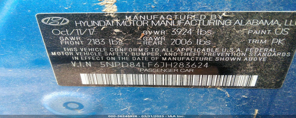 5NPD84LF6JH283624 2018 HYUNDAI ELANTRA photo no. 9