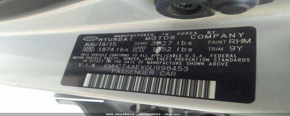 KMHCT4AEXGU998453 2016 HYUNDAI ACCENT photo no. 9