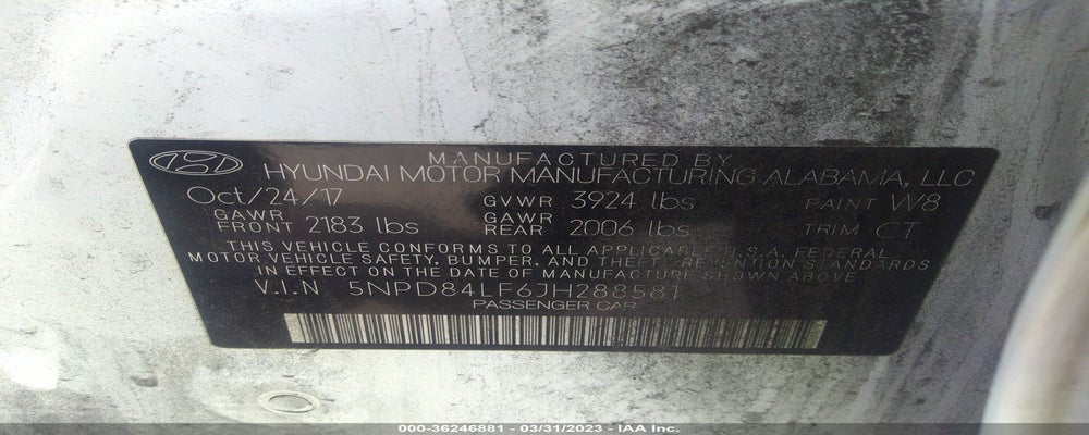5NPD84LF6JH288581 2018 HYUNDAI ELANTRA photo no. 9