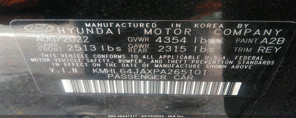 KMHL64JAXPA265101 2023 HYUNDAI SONATA photo no. 9