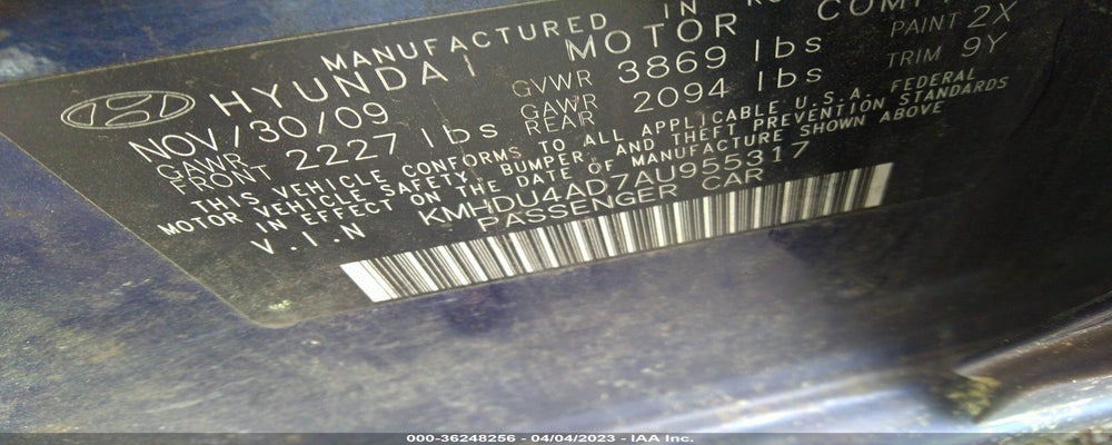 KMHDU4AD7AU955317 2010 HYUNDAI ELANTRA photo no. 9