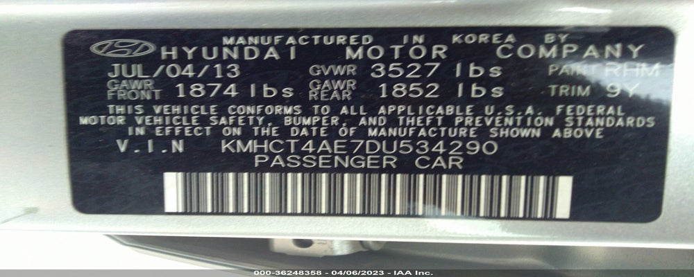 KMHCT4AE7DU534290 2013 HYUNDAI ACCENT photo no. 9