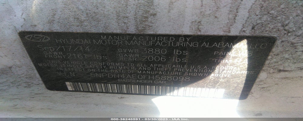 5NPDH4AE0FH588098 2015 HYUNDAI ELANTRA photo no. 9