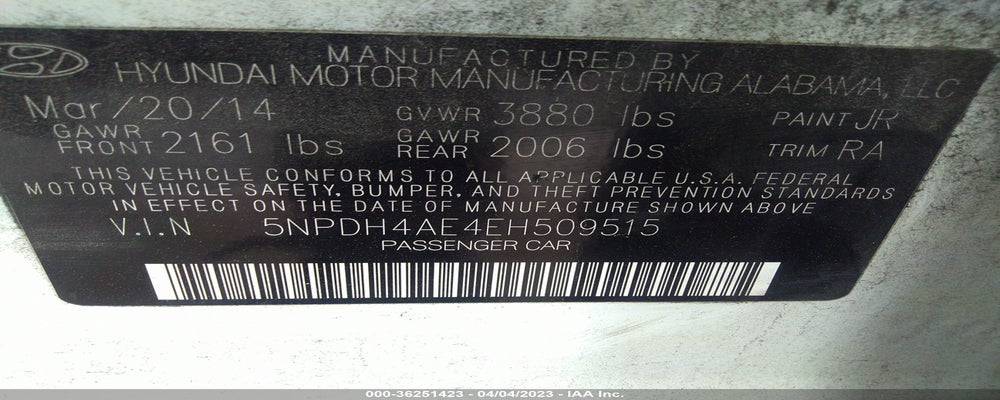 5NPDH4AE4EH509515 2014 HYUNDAI ELANTRA photo no. 9
