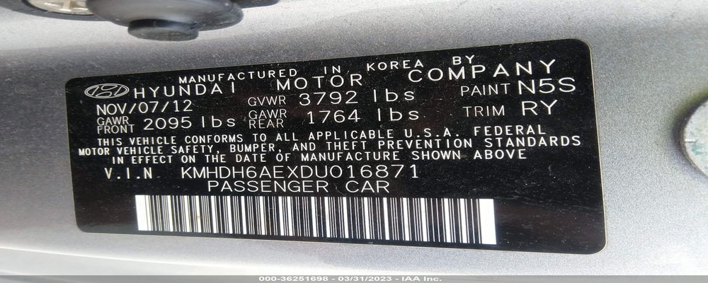 KMHDH6AEXDU016871 2013 HYUNDAI ELANTRA COUPE photo no. 9