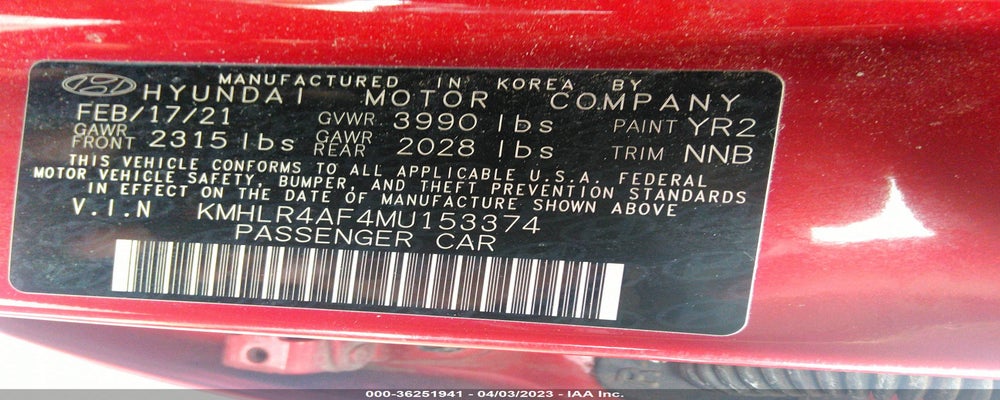 KMHLR4AF4MU153374 2021 HYUNDAI ELANTRA photo no. 9