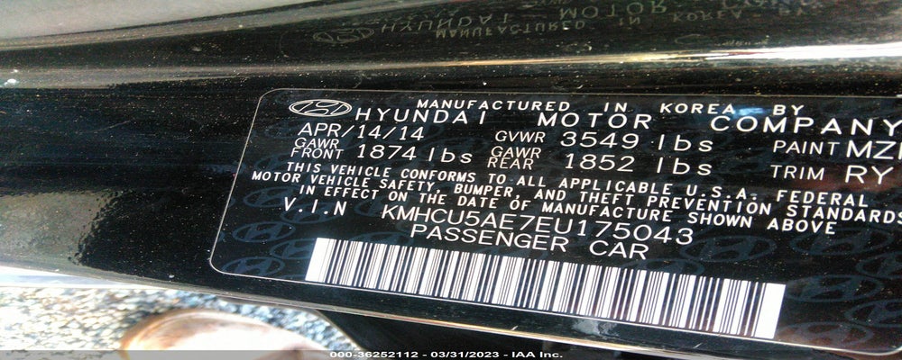 KMHCU5AE7EU175043 2014 HYUNDAI ACCENT photo no. 9