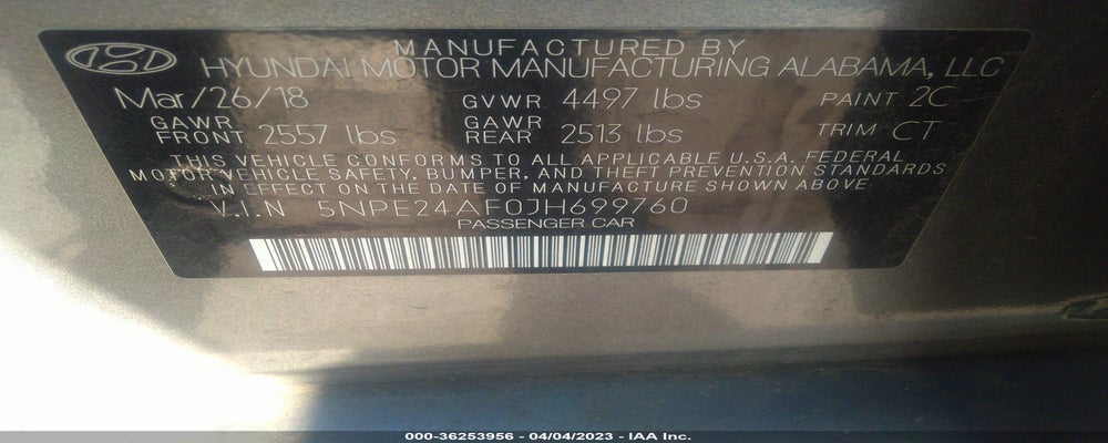 5NPE24AF0JH699760 2018 HYUNDAI SONATA photo no. 9