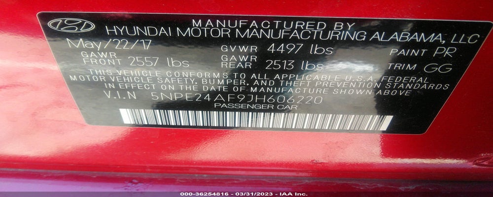5NPE24AF9JH606220 2018 HYUNDAI SONATA photo no. 9