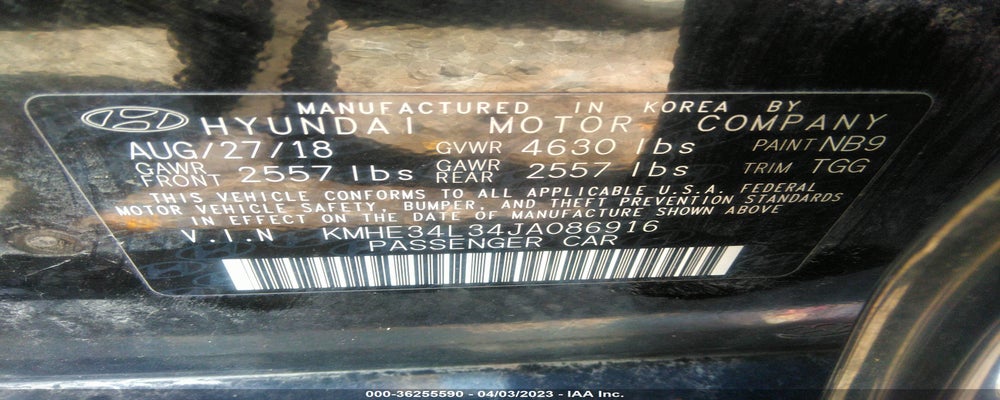 KMHE34L34JA086916 2018 HYUNDAI SONATA HYBRID photo no. 9