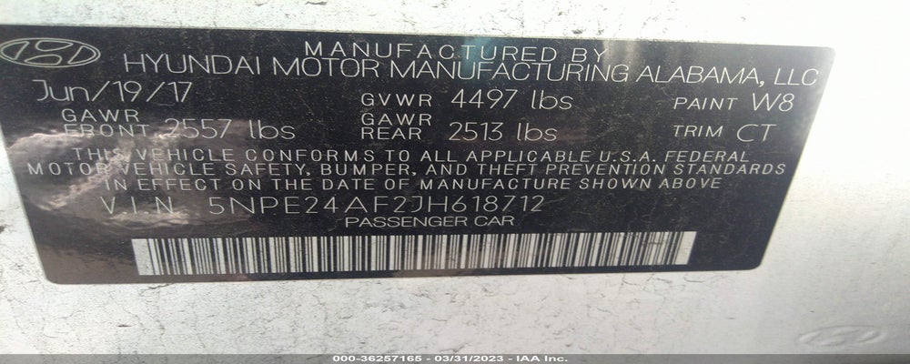 5NPE24AF2JH618712 2018 HYUNDAI SONATA photo no. 9