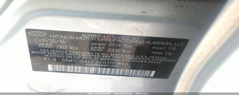 5NPD84LFXHH151458 2017 HYUNDAI ELANTRA photo no. 9