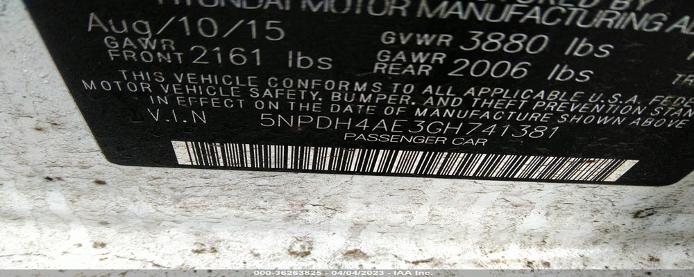 5NPDH4AE3GH741381 2016 HYUNDAI ELANTRA photo no. 9