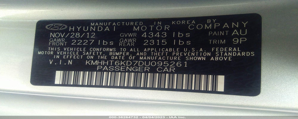 KMHHT6KD7DU095261 2013 HYUNDAI GENESIS COUPE photo no. 9