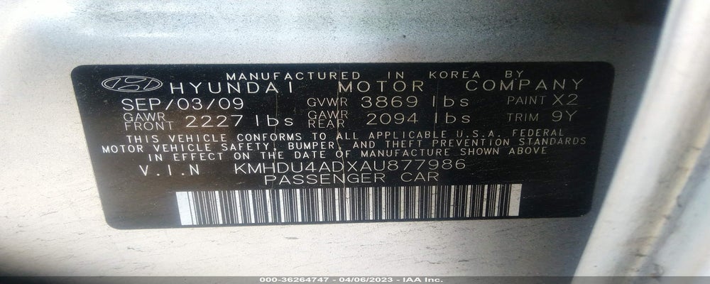 KMHDU4ADXAU877986 2010 HYUNDAI ELANTRA photo no. 9