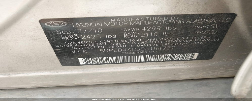 5NPEB4AC6BH164732 2011 HYUNDAI SONATA photo no. 9