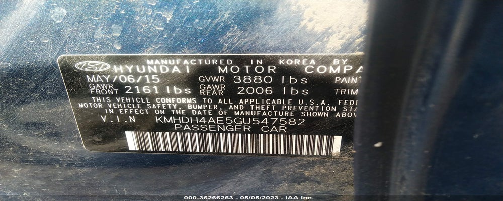 KMHDH4AE5GU547582 2016 HYUNDAI ELANTRA photo no. 9
