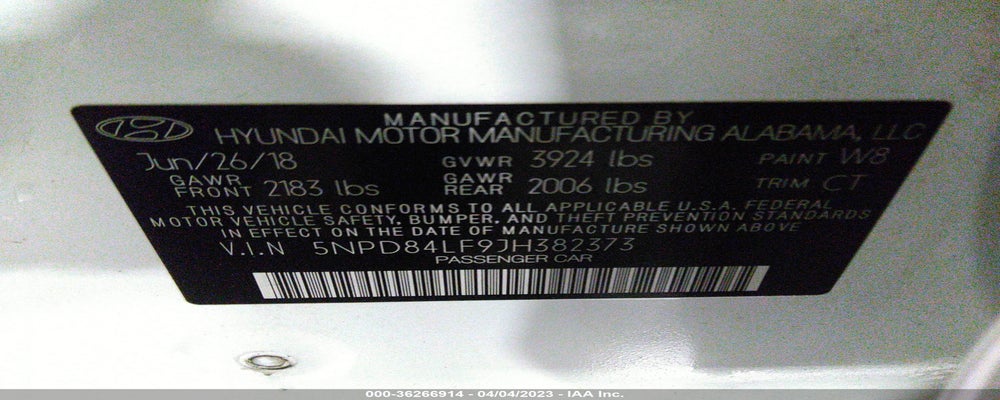 5NPD84LF9JH382373 2018 HYUNDAI ELANTRA photo no. 9