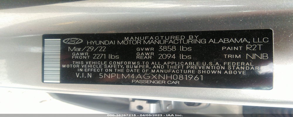 5NPLM4AGXNH081961 2022 HYUNDAI ELANTRA photo no. 9