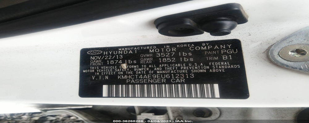 KMHCT4AE9EU612313 2014 HYUNDAI ACCENT photo no. 9