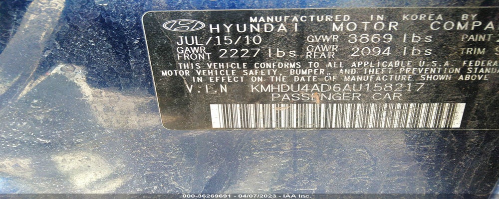 KMHDU4AD6AU158217 2010 HYUNDAI ELANTRA photo no. 9
