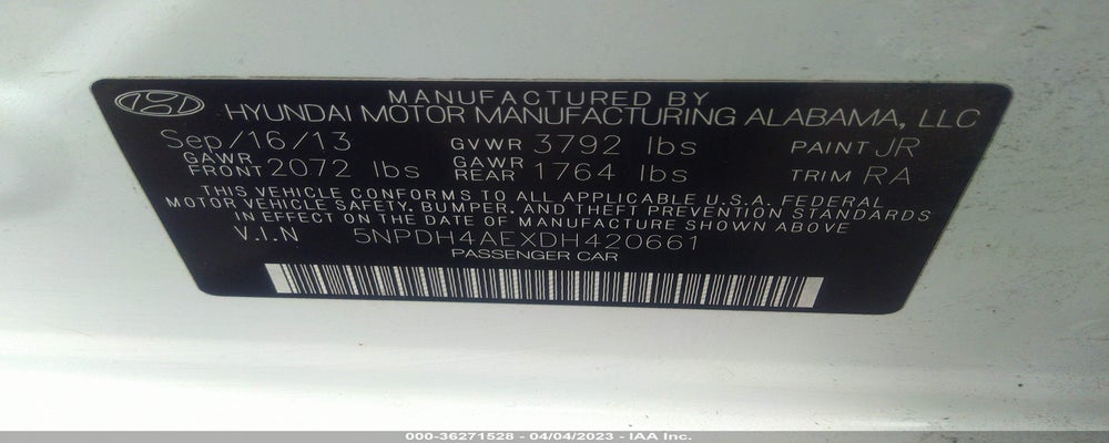 5NPDH4AEXDH420661 2013 HYUNDAI ELANTRA photo no. 9