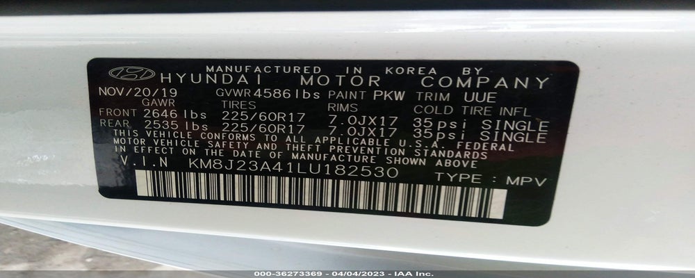 KM8J23A41LU182530 2020 HYUNDAI TUCSON photo no. 9
