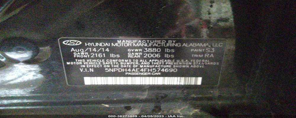 5NPDH4AE4FH574690 2015 HYUNDAI ELANTRA photo no. 9