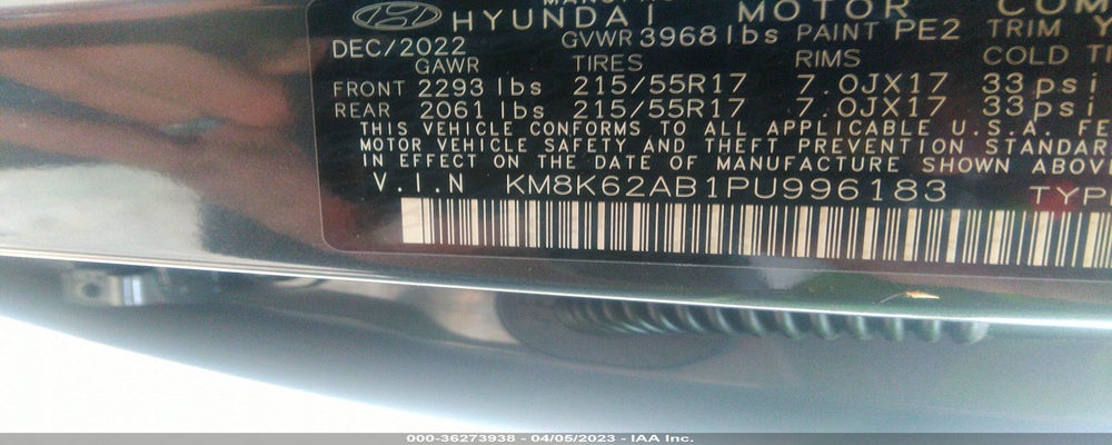 KM8K62AB1PU996183 2023 HYUNDAI KONA photo no. 9