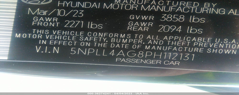 5NPLL4AG8PH112131 2023 HYUNDAI ELANTRA photo no. 9