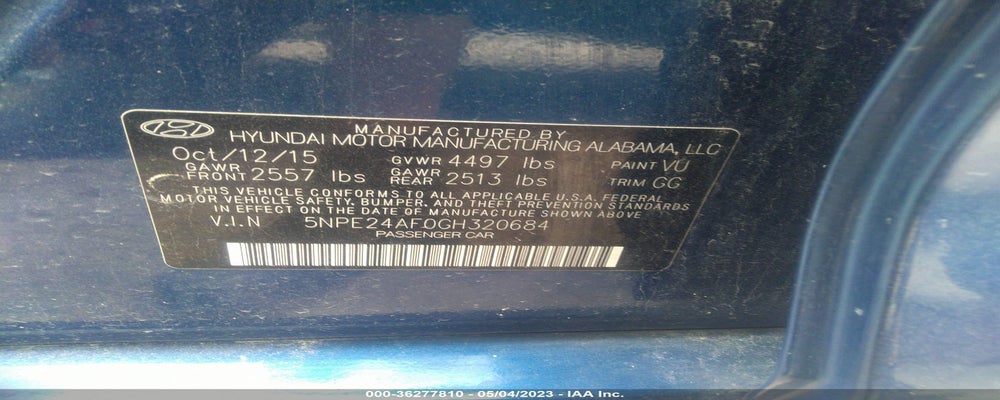 5NPE24AF0GH320684 2016 HYUNDAI SONATA photo no. 9
