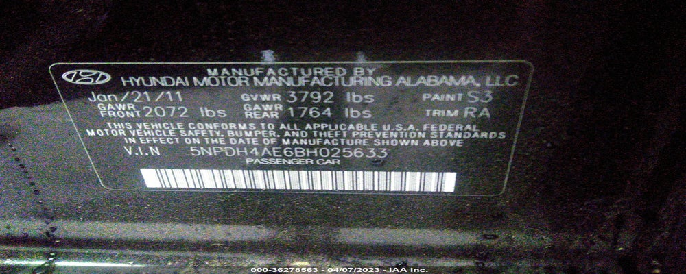 5NPDH4AE6BH025633 2011 HYUNDAI ELANTRA photo no. 9