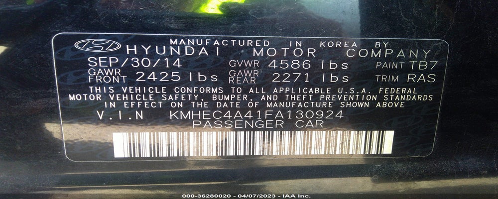 KMHEC4A41FA130924 2015 HYUNDAI SONATA HYBRID photo no. 9